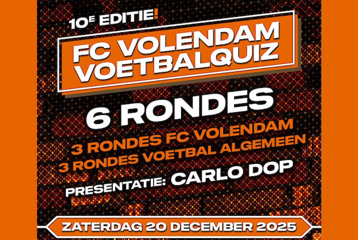 Doe mee aan de tiende editie van de FC Volendam Voetbalquiz